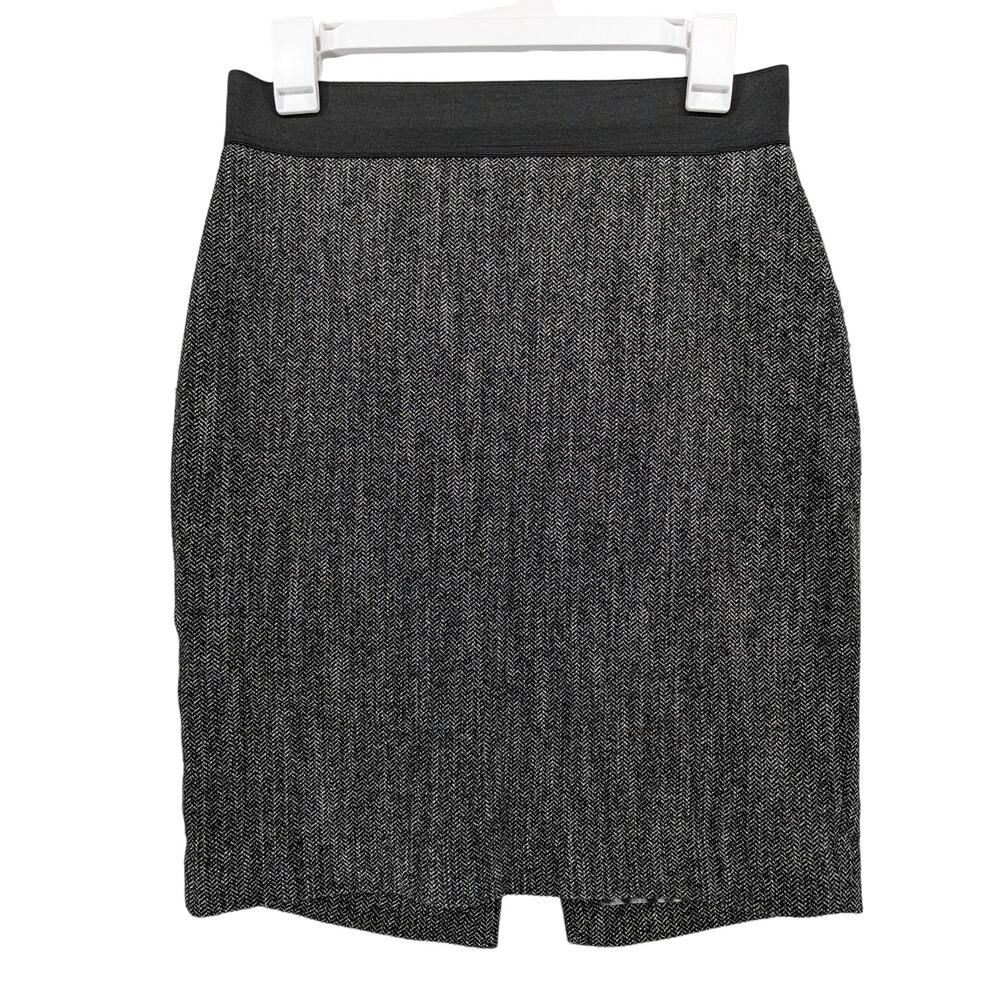 Express Pencil Skirt 4 Black Animal Print Liner Slit Office Work Lined Business